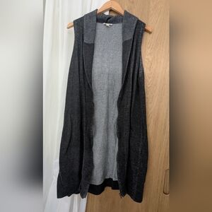 Eileen Fisher Dark Gray Open Front Cardigan